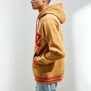 Sweat-shirt à capuche pour homme en coton molletonné avec broderie de la lettre UGZ, style décontracté pour l'automne, coupe classique - Product Image 2