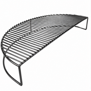 Heavy Duty Half Moon Stainless Steel <b>BBQ</b> <b>Grill</b> Grate Portable Raised Charcoal Barbecue Rack for Outdoor Cooking - Product Image 4