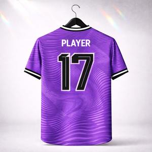 Nuevo Diseño, Camiseta de Fútbol Personalizada de Talla Grande, Fabricante de Uniformes de Fútbol de Marca Privada, Camiseta de Entrenamiento Transpirable y Ligera para Otoño - Product Image 3