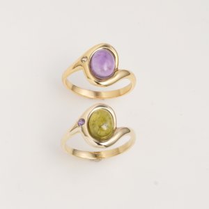 Natural <b>Peridot</b> Oval <b>Ring</b> Gold Tone Vintage Style <b>Ring</b> Hand Engraved Band Elegant Minimal Designer <b>Ring</b> for Women Gift - Product Image 1