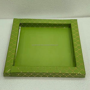 ถาดไม้พิมพ์ลายเคลือบไม้ถาดเสิร์ฟอาหารในครัวบ้านถาดไม้สำหรับขายจากอินเดีย - Product Image 1