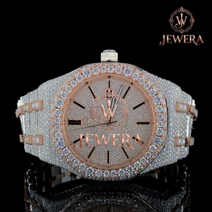 Fully Iced Out Stainless Steel Hip Hop Moissanite Diamond Luxury Mechanical Watch Men High Quality Glass Dial Export Price - Product Image 5