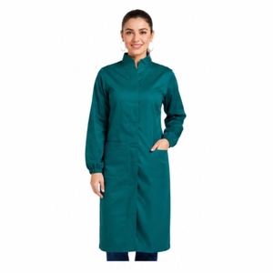 Bata Médica de Mezclilla para Mujer, Profesional, Manga Larga, Ecológica, Transpirable, para Hospital, Enfermería, Trabajo Sanitario, Doctora - Product Image 3