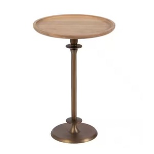 Modern Gold Metal Cantilever <b>Side</b> <b>Table</b> <b>Round</b> Marble Top Couch <b>Table</b> - Product Image 6