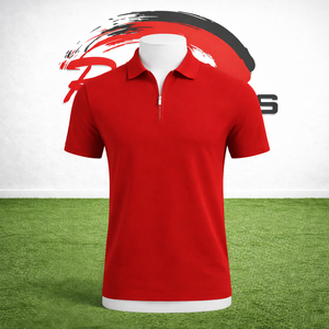 Magnifiques T-shirts décontractés en maille respirante de haute qualité pour hommes, personnalisables avec logo frontal, en polyester/coton, vente en gros - Product Image 1