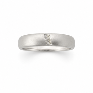 <b>925</b> Sterling <b>Silver</b> Diamond Mens <b>Ring</b> Matte Finish Minimalist Wedding Band Daily Wear Party Gift Fine Jewelry Design - Product Image 2
