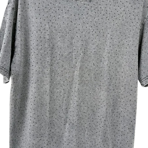 T-shirts pour hommes en toile de polyester respirante à col rond, coupe régulière, séchage rapide, avec logo personnalisé et strass, service OEM - Product Image 5