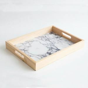 Top Quality Decorative Custom Resin Serving <b>Tray</b> Eco-Friendly Durable Safe Modern for Royal Wedding Parties <b>Breakfast</b> Food <b>Tray</b> - Product Image 1