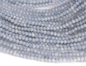 Piedras preciosas de angelita azul natural facetadas, redondas y sueltas para la fabricación de joyas, pulseras, collares y manualidades. - Product Image 3