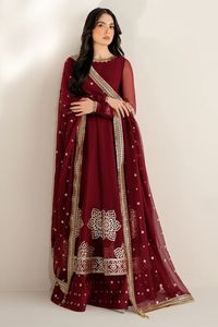 Élégant Salwar Kameez en Chiffon Brodé Marron pour Femme, Longueur Cheville, Tenue Traditionnelle Indienne et Pakistanaise pour Mariage, Coupe Ample - Product Image 6