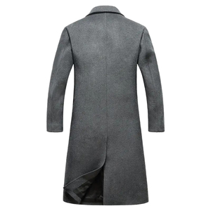 Manteau en laine formel pour homme, manteau d'hiver long à double boutonnage pour les affaires et les activités de plein air, manteau en laine pour affaires, service OEM ODM - Product Image 4