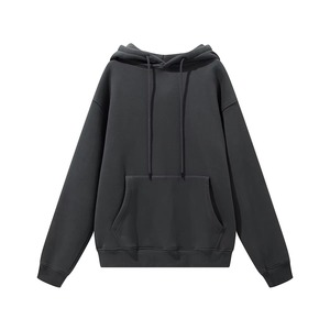 Wholesale <b>Men's</b> <b>Grey</b> Hoodie Casual Pullover Hooded <b>Sweatshirt</b> with Drop Shoulders Long Sleeves and Kangaroo Pocket for Retailers - Product Image 4