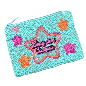 Monedero con cuentas de semillas personalizadas con diseño de estrella, hermoso monedero con características de accesorios de moda - Product Image 1