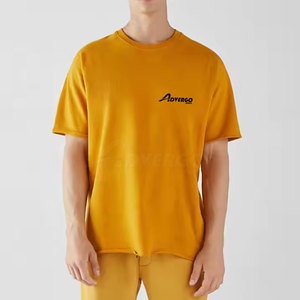 Camiseta de Manga Corta Informal, 100% Algodón, Corte Holgado, Talla Grande, Personalizable con Logotipo, Camiseta Oversize para Hombre - Product Image 1