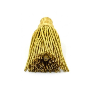 Customizable Size <b>Gold</b> Metallic Bullion Wire Tassels French Style Decorative Home Textile Tassel - Product Image 6