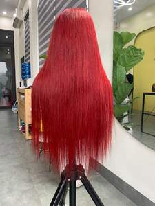 Pelucas rectas sedosas de cabello Remy de doble estirado directo de fábrica de Vietnam con flequillo, todos los colores, venta al por mayor, cabello humano a máquina - Product Image 2