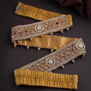 Ceinture brodée artisanale à prix abordable, ceinture ethnique pour femmes, idéale pour les saris, les lehengas et le quotidien, ceinture brodée faite main - Product Image 6