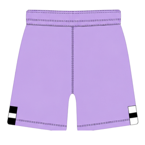 Shorts de rugby noirs lavande à taille élastique avec cordon de serrage, uniforme d'équipe rayé, personnalisable, respirant, pour l'entraînement et la performance sportive - Product Image 2