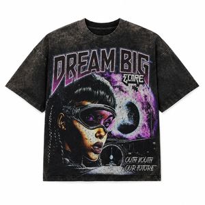 เสื้อยืดโอเวอร์ไซส์พิมพ์ลาย DTG สำหรับผู้ชาย ผ้าคอตตอนพรีเมียม สไตล์สตรีทแวร์ ลายกราฟิก รับผลิตแบบ OEM ODM ขายส่งจากโรงงาน - Product Image 1