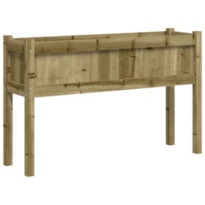 43.3 \ "x12.2 \" x27.6 \ "legno impregnato pino giardino fioriera con gambe vasi di fiori e fioriere - Product Image 2