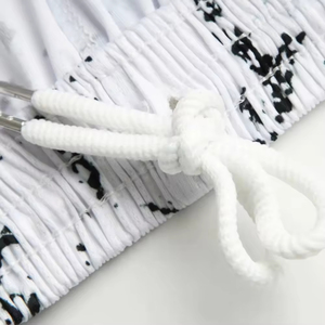 Men's White Black Print Basketball Shorts Elastic Waist Breathable Polyester Summer Sportwear Regular Fit - Product Image 3