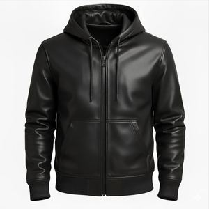 เสื้อฮู้ดหนังแท้พรีเมียมสำหรับทุกเพศ พร้อมลายพิมพ์ดิจิทัล ดีไซน์ฮู้ดแบบย้อมสีเรียบๆ สไตล์แฟชั่นกลางแจ้ง เสื้อฮู้ดผู้ชาย - Product Image 6