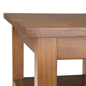 Light Golden Brown Warm Shaker Narrow <b>Side</b> Table Coffee Tables - Product Image 2