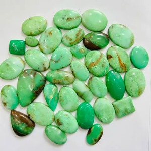 Chrysoprase naturelle de haute qualité, cabochon toutes tailles, formes variées, pierre en vrac pour la fabrication de bijoux, pierre précieuse en vrac de chrysoprase - Product Image 2