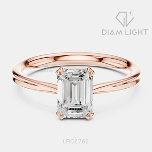 Bague de fiançailles en diamant de laboratoire certifié IGI 1,07 carat, or blanc 14 carats, taille émeraude, clarté VS+, couleur F+, pour mariage ou anniversaire - Product Image 3