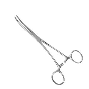 Instrument chirurgical médical pour procédures biliaires de la vésicule biliaire, Pince à conduit cystique grise 9" (22,9 cm) à mâchoires dentelées - Product Image 4