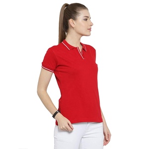2024 Custom Women's for <b>Polo</b> T-<b>Shirt</b> 100% Cotton Breathable Knitted Fabric Ribbed Turndown Collar Casual Style Hot Selling Space - Product Image 3