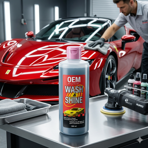 Jabón para lavado de autos con cera, champú para lavado de autos con cera, productos para el cuidado y limpieza de autos, limpiador y abrillantador, productos para detallado de autos, fabricante OEM de China - Product Image 1