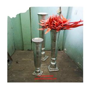 Florero decorativo de Metal para exteriores, jarrones decorativos de Metal para el hogar, Vintage, para el suelo de Europa, jarrón de lujo moderno de Metal - Product Image 1