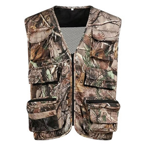 Gilet de chasse camouflage pour homme avec poches, fermeture éclair, respirant, en polyester, style décontracté, pour l'automne - Product Image 4