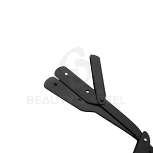 Professional Men's Straight Edge Barber <b>Razor</b> BEAUTY STEEL Durable Vibrant Crimson Red Ventilated Handle Stainless Steel Blade - Product Image 3