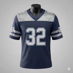 Maillot de football américain personnalisé OEM, manches courtes, tissu en mesh respirant, haute qualité, vêtements de sport d'équipe, unisexe, adulte - Product Image 1