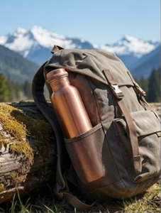 Classic Pure <b>Copper</b> Water <b>Bottle</b> Eco Friendly Wellness <b>Bottle</b> Premium Minimalist Design Ideal For Hydration Home Office Travel - Product Image 5