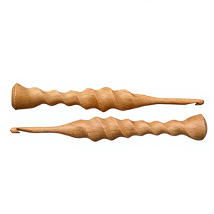 Juego de Agujas de Ganchillo de Madera Coloridas SOFIYA CRAFT S-C-5 JZ, Agujas de Tejer con Mango Ergonómico de Resina, 20 cm, 3 mm, Duraderas - Product Image 6