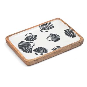 Bandeja de Servir de Vidrio con Borde Dorado de Lujo, Decorativa, Rectangular, con Diseño de Hojas de Palma Tropicales Vintage, para Joyería y Decoración de Mesa - Product Image 4