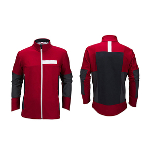 Men's <b>Red</b> Hooded Motorcycle <b>Jacket</b> with Stand Collar Zipper Closure <b>Waterproof</b> Canvas Fabric Black Accents-Winter Casual Wear - Product Image 2