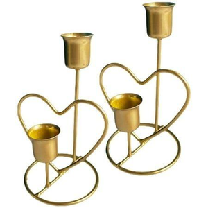 Nuevo y popular candelabro moderno de metal dorado con 4 brazos para centro de mesa, decoración de bodas, diseño de lujo para velas cónicas. - Product Image 3