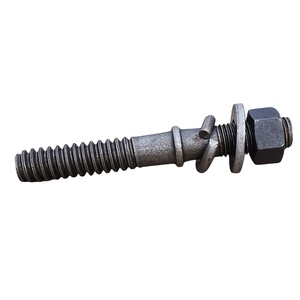 Steel Black Finish Grade 4.8 Railway Fasteners Railroad Sleeper <b>Screw</b> Spike Rail Bolts Self <b>Tapping</b> <b>Screws</b> - Product Image 2