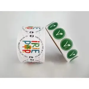 สติกเกอร์ไวนิลใสพิมพ์ลายตามสั่งสำหรับขวดเครื่องสำอาง-ฉลากวงกลมกันรังสียูวี - Product Image 4