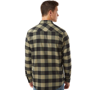 <b>Men's</b> Plaid Flannel <b>Shirt</b> Long Sleeve Button Front Casual Soft 100% Cotton Satin <b>Lumberjack</b> Style Warm Anti-Wrinkle Quick Dry - Product Image 2