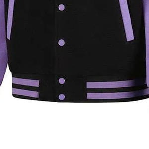 Chaqueta universitaria para mujer de calidad superior, hecha con tela 100% lana, cuerpo y mangas de tela, cierre con botones, para damas. - Product Image 5