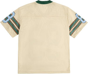 Camisetas Extra Grandes 100% Poliéster con Mangas hasta el Codo, Cuello Redondo, Estampado Gráfico, Estilo Hombros Caídos, Camiseta de Fútbol de Malla para Hombre - Product Image 3