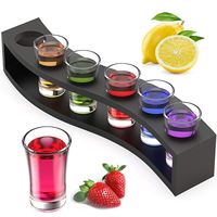 Ensemble de verres à shot pour dégustation de tequila, plateau de service festif, mini-set de verres avec support en fer pour bar à domicile