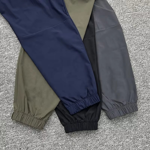 Pantalon de survêtement noir pour homme en toile de haute qualité, à lacets, avec poches latérales, formel, respirant, séchage rapide, écologique et léger - Product Image 2