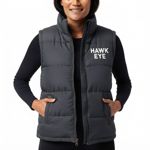 Chaleco Acolchado Sin Mangas para Mujer, Chaqueta de Invierno con Cuello Alto, Ropa Casual para Exteriores, Color Sólido - Product Image 2