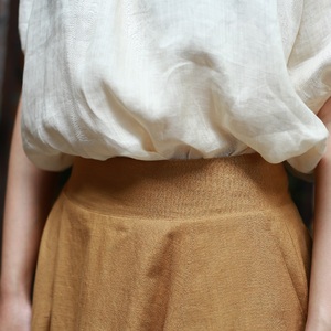 กระโปรงผ้าเรยอนสำหรับผู้หญิง, กระโปรงผ้าเรยอนคุณภาพสูงสไตล์ลำลองเอวธรรมชาติย้อมสีเรียบพิมพ์ลายล่าสุดระบายอากาศได้ดี - Product Image 3